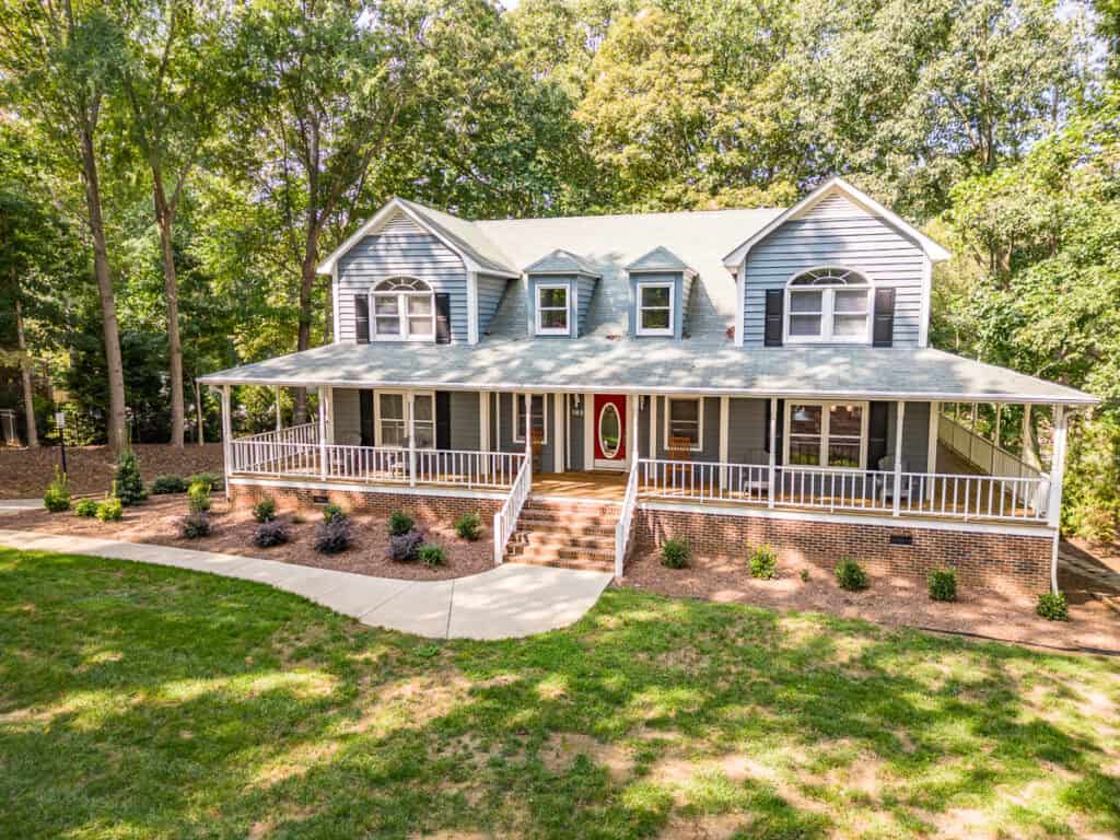 a house with a front yard and a lawn