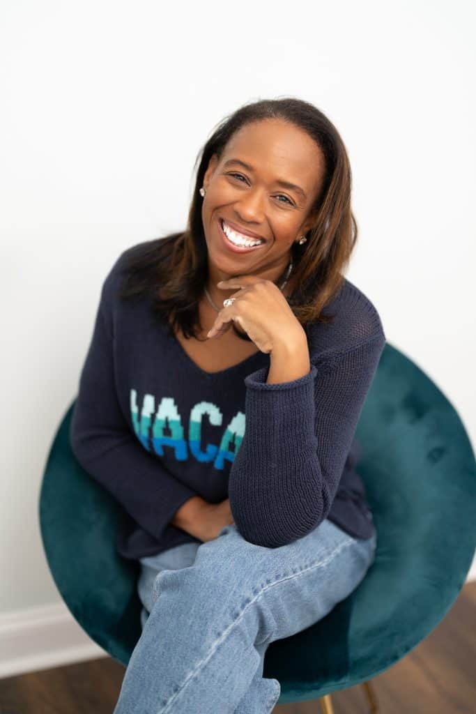 a woman smiling at camera