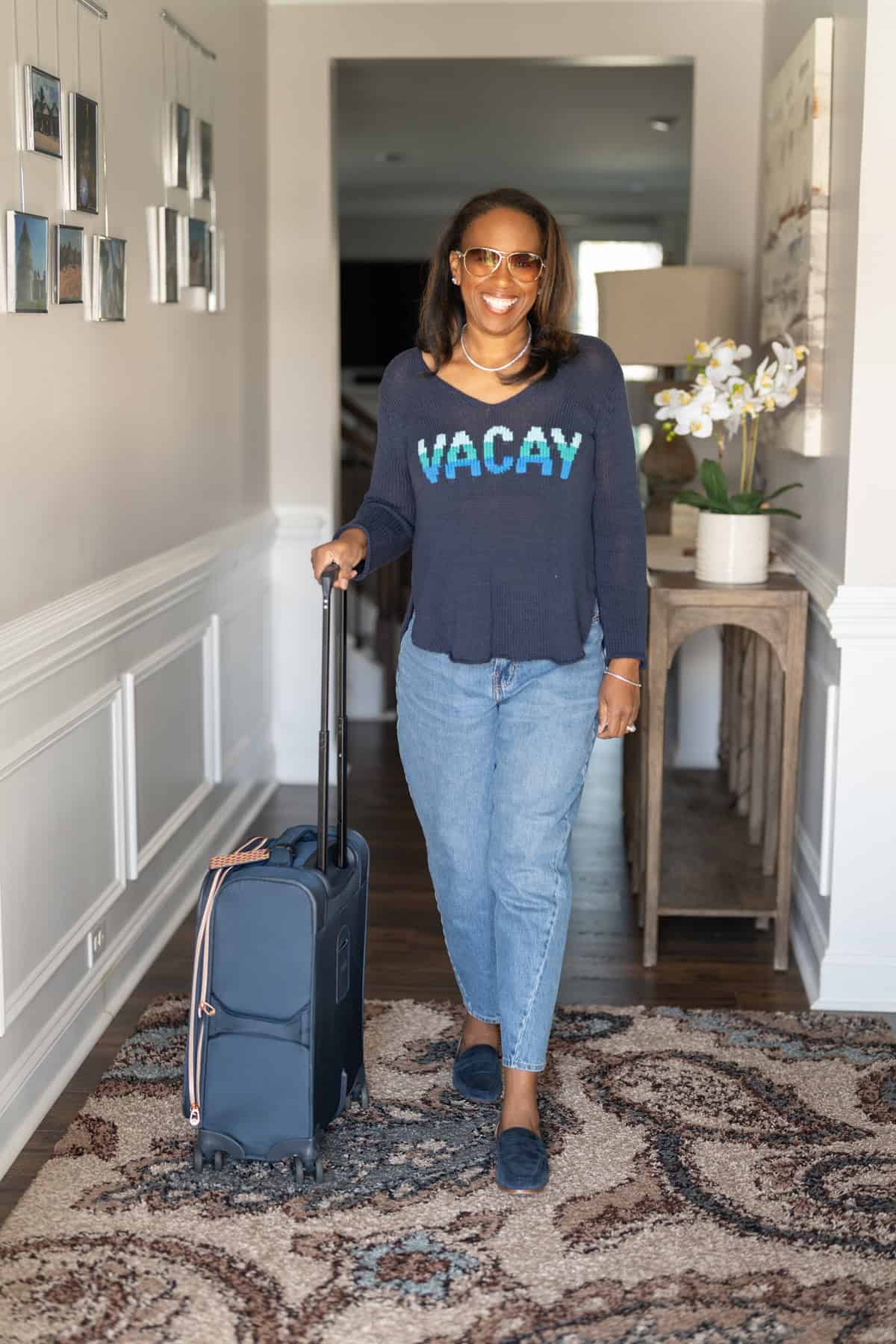 a woman smiling at camera